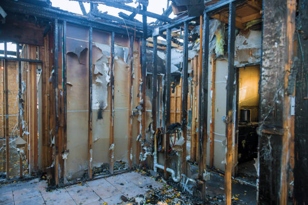 Professional Fire Damage Restoration technician working in West Point, NY